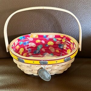 Longaberger Basket with Yellow and Red Accents